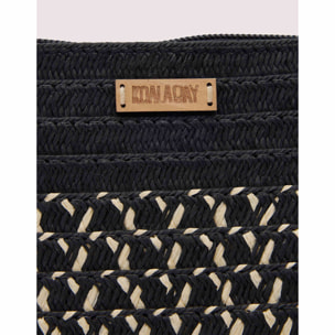 Bolso De Mano Negro Trenzado - Melissa