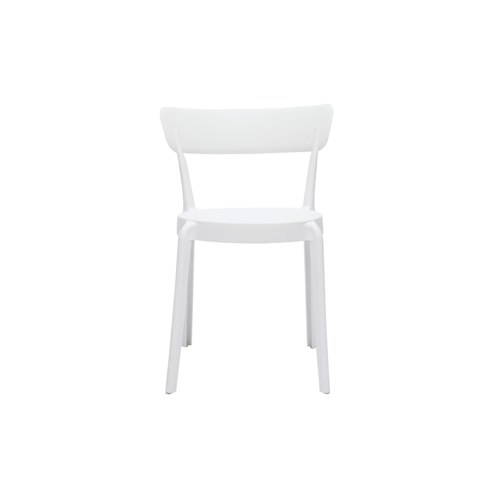 Chaises design blanches empilables intérieur - extérieur (lot de 2) RIOS