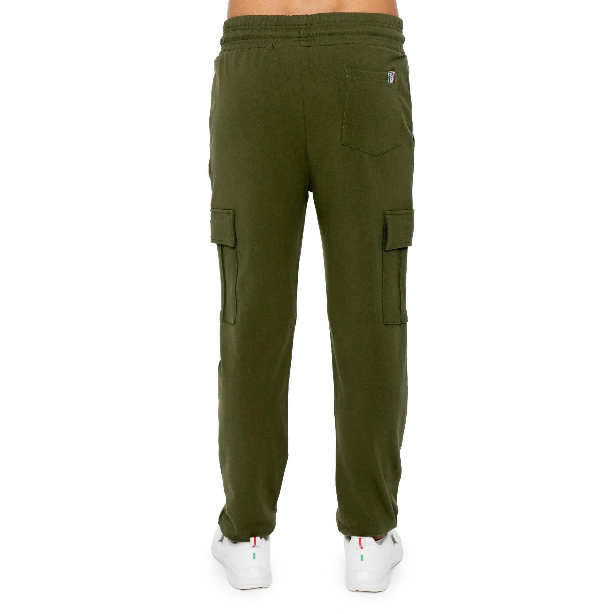 Pantalone sportivo invernale da uomo con polsino con logo piccolo "Basic"