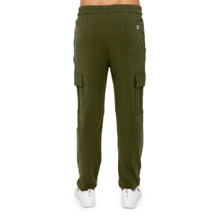 Pantalone sportivo invernale da uomo con polsino con logo piccolo "Basic"