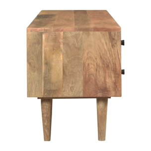 Meuble TV en bois de manguier à motifs 117 cm - Tali