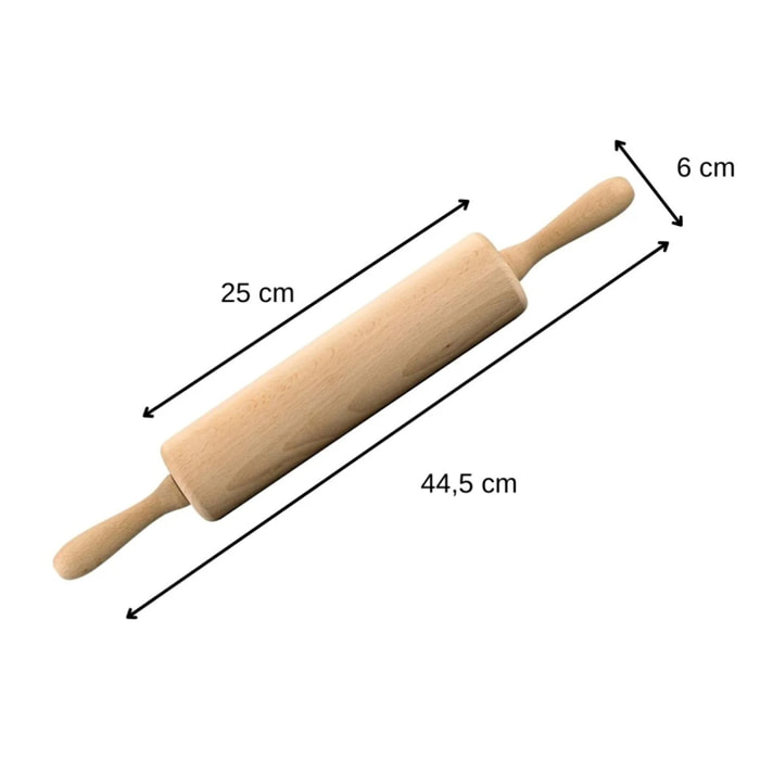 Rouleau à pâtisserie en bois 25 cm Fackelmann Wood Edition