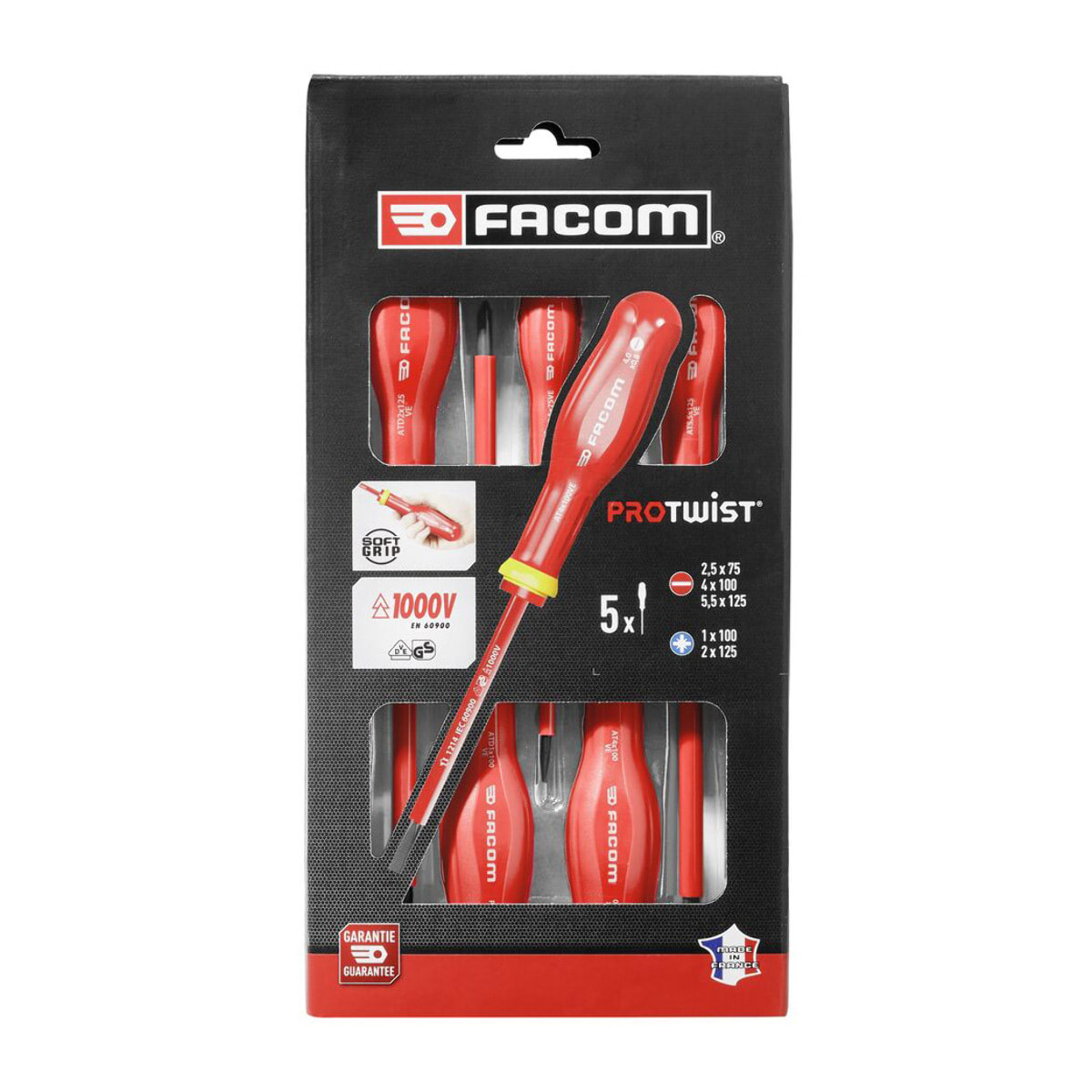 Jeu de 5 tournevis PROTWIST isolés 1000V