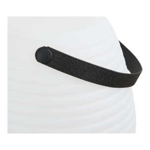 Lampada LED RGB ricaricabile Derry in PE bianco ø21 cm — versione grande