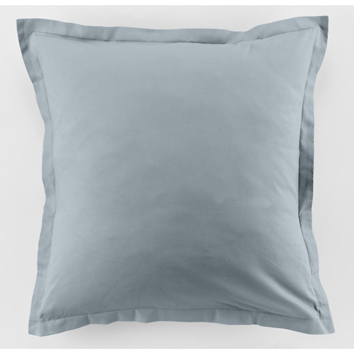 Lot De 2 Taies 100% Coton 57fils Blue Polaire