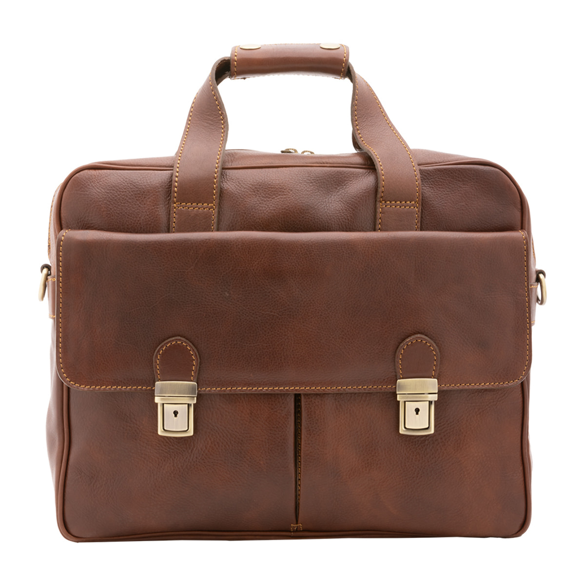 Borsa a mano  unisex In Vera pelle Made in Italy 38x36x10 cm