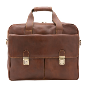 Borsa a mano  unisex In Vera pelle Made in Italy 38x36x10 cm