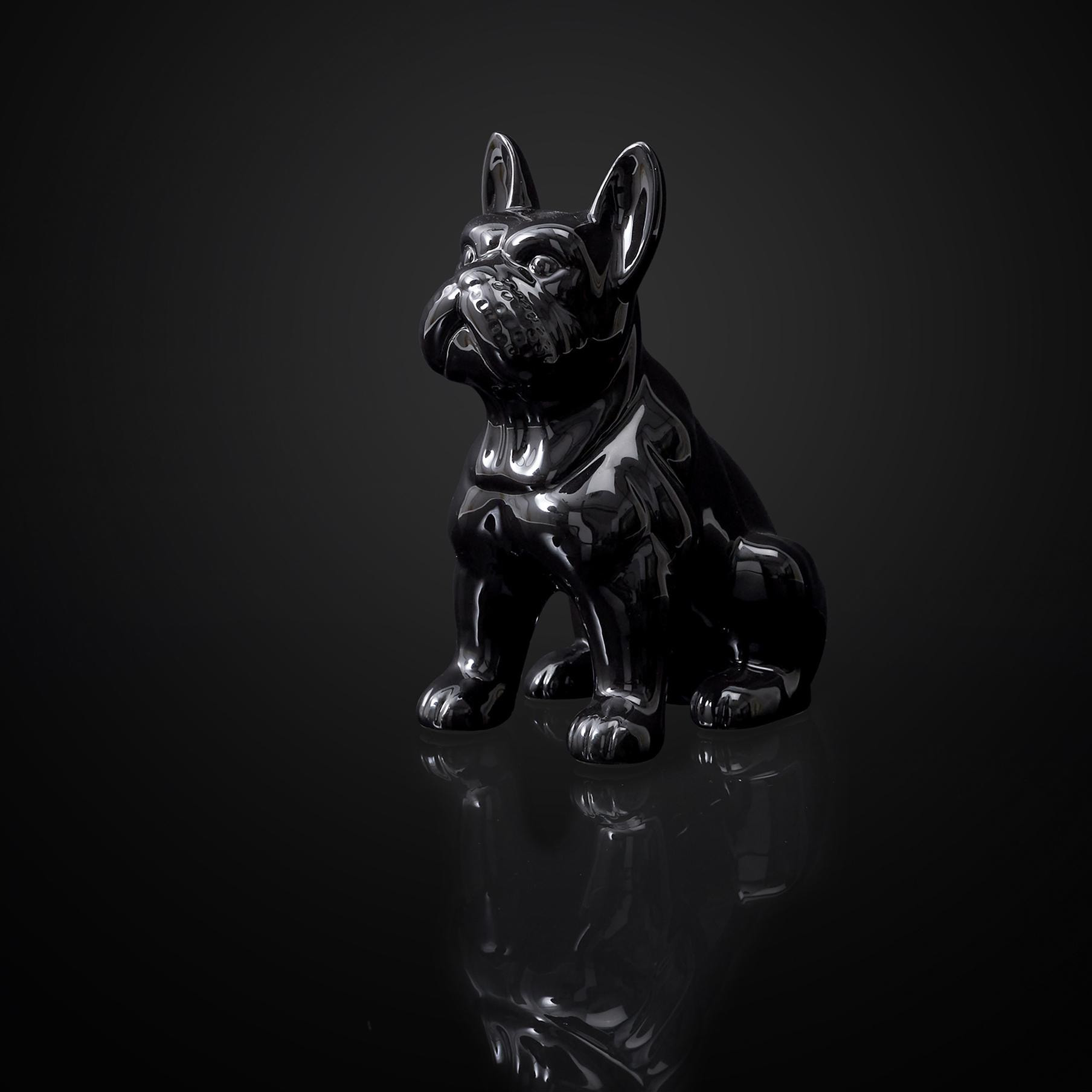 BULLDOG CERAMIQUE NOIR 20CM M6