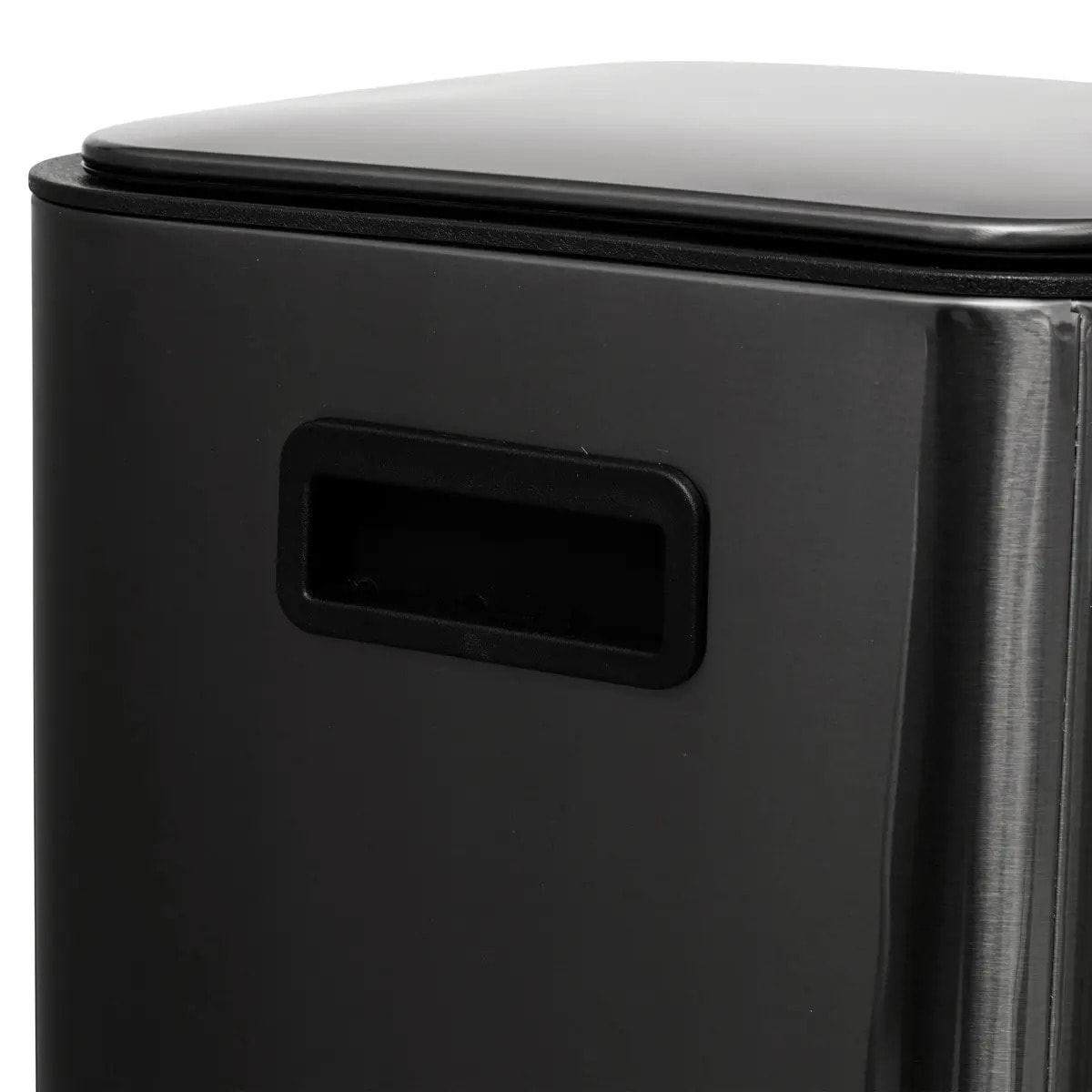 Poubelle "Delta" en métal noir 30L