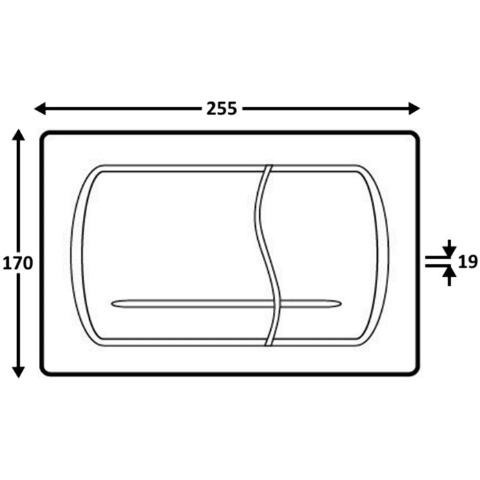 Plaque de commande ROCA ACTIVE 52-B double touche Blanc (A8901150B0)