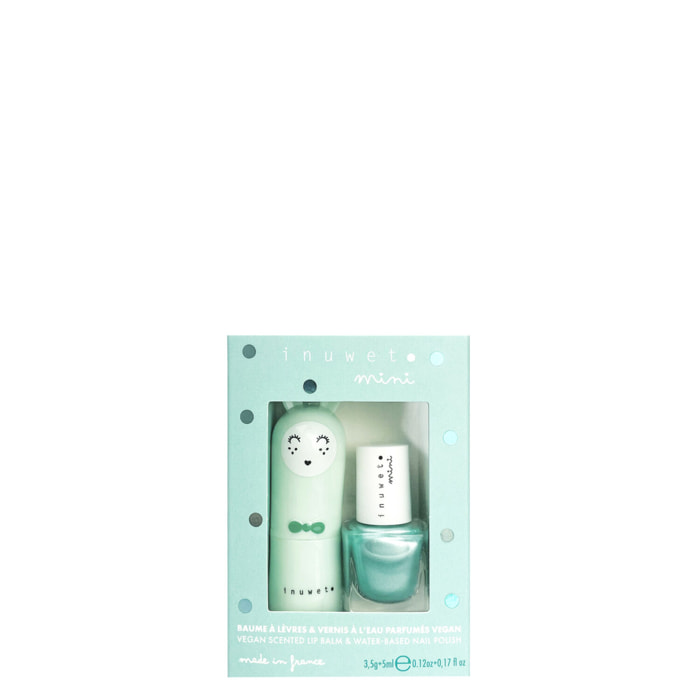Duo Mini Turquoise - Coffret Baume à Lèvres + Mini Vernis à ongles
