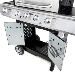 Barbecue au gaz BRISBANE - 4 brûleurs 14kW + plaque de cuisson