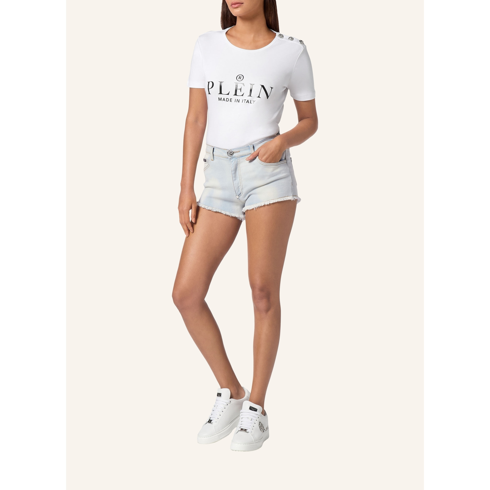 PHILIPP PLEIN Pantalones cortos vaqueros