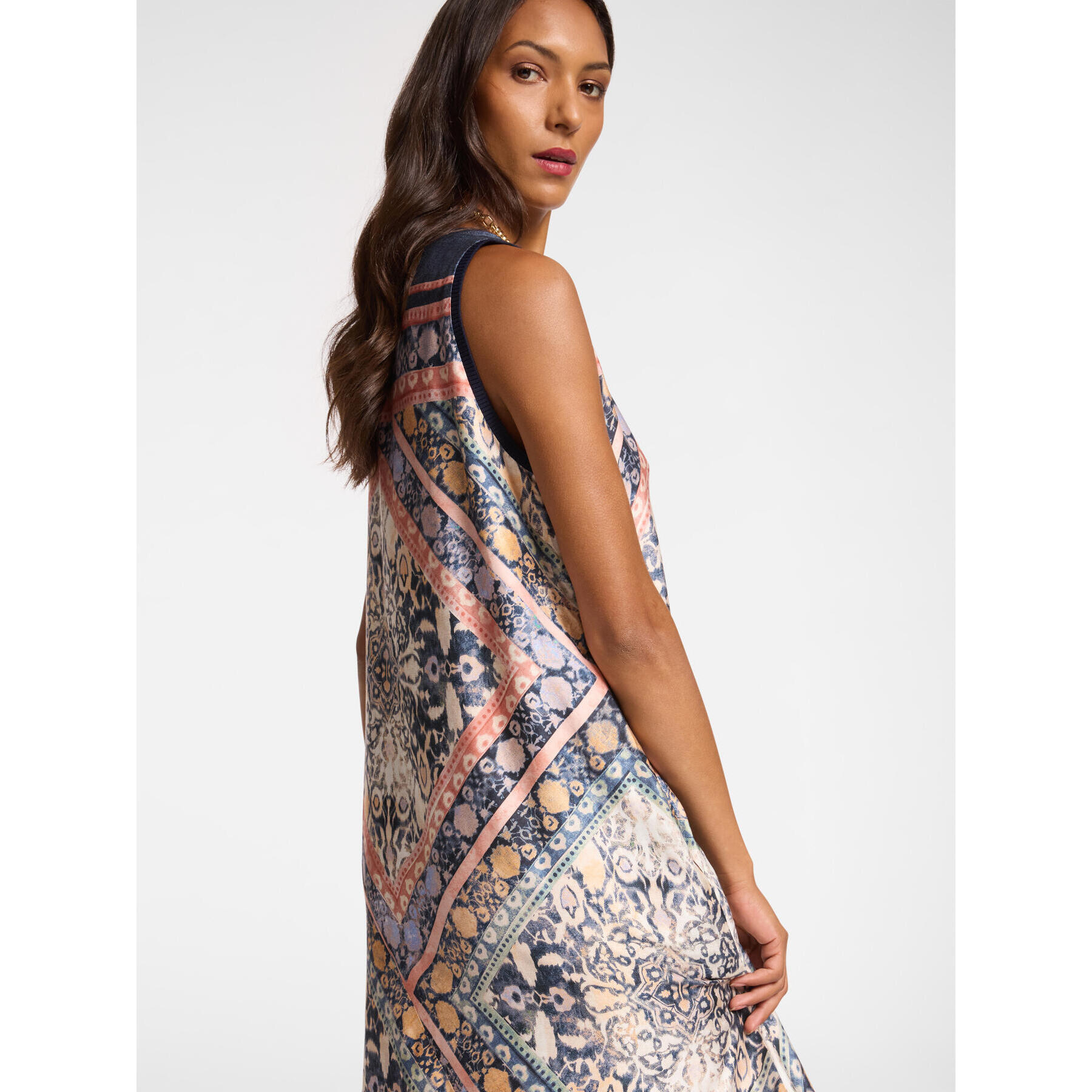 Elena Mirò - Abito dalla stampa etnica - Blu