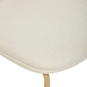 Chaise Neora en Tissu Crème L58xl46xH82 cm