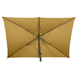 Parasol droit rectangulaire Loompa Jaune moutarde