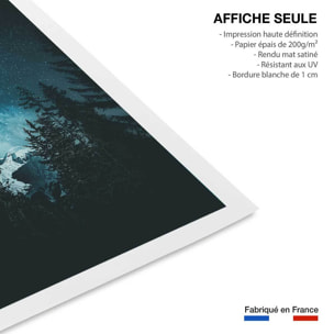 Affiche paysage voie lactée alpine Affiche seule