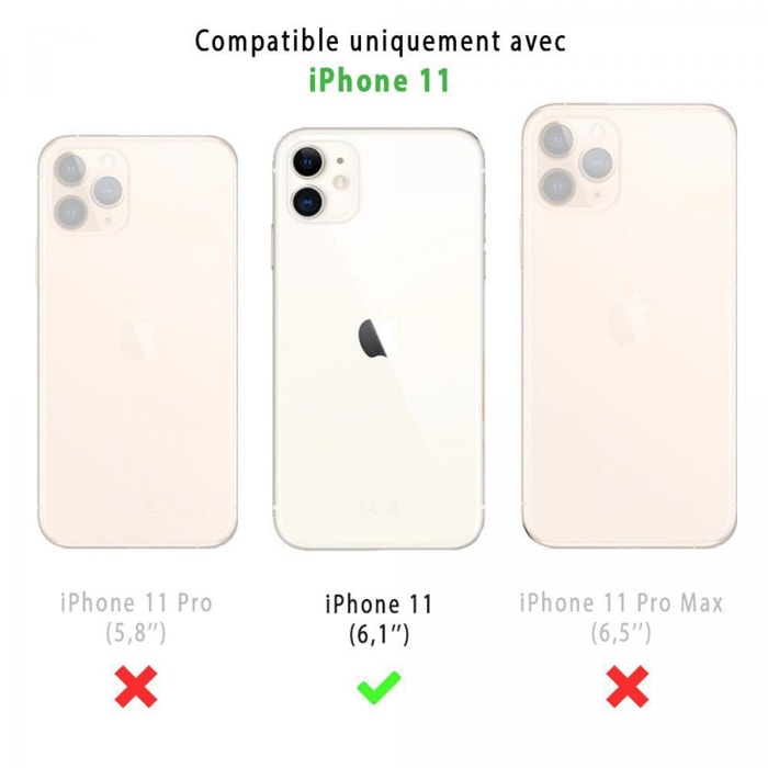 Coque iPhone 11 Silicone Liquide Douce vert pâle Pluie de Bonheur Vert d'eau La Coque Francaise.