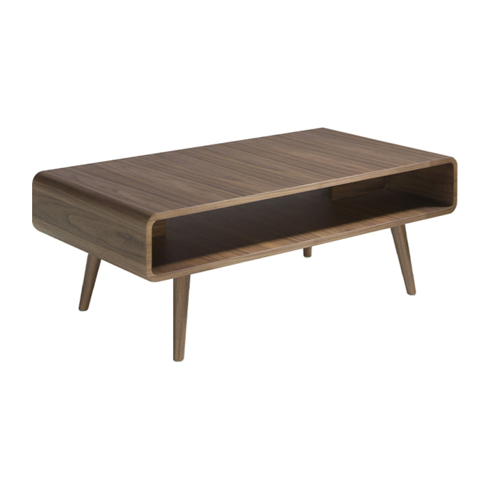 Mesa de centro de nogal 120x60x43cm