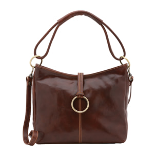 Borsa a spalla  da donna In Vera pelle Made in Italy 29x32x11 cm