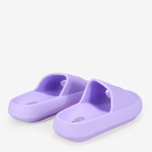 Sandalias de plataforma lila de goma