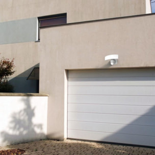 Double projecteur mural sur secteur blanc deux têtes orientables avec détecteur de mouvement ARC LED blanc froid H15,6cm