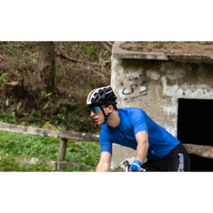 MAILLOT DE CICLISMO MANGA CORTA PARA HOMBRE BLUEBALL EN AZUL CON LOGO NEGRO