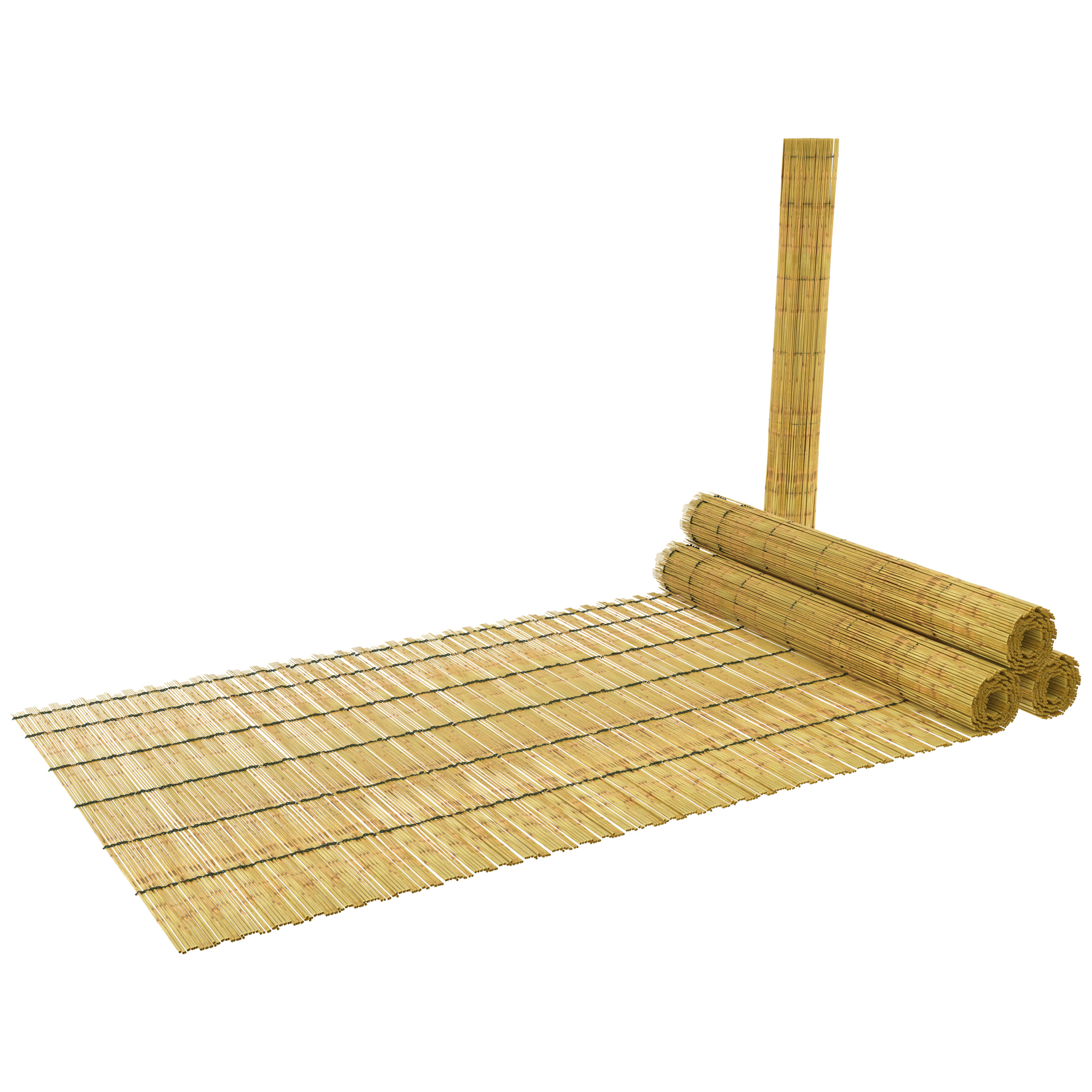 Arella In Canna Cannette In Bamboo Pelato Bambù Naturale Da 5 mm Arelle Canniccio Decorativo Recinzione Stuoia Ombreggiante Frangivista 2 x 3 M