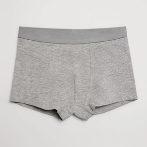 Confezione da 2 boxer in cotone blu navy e grigio per bambini