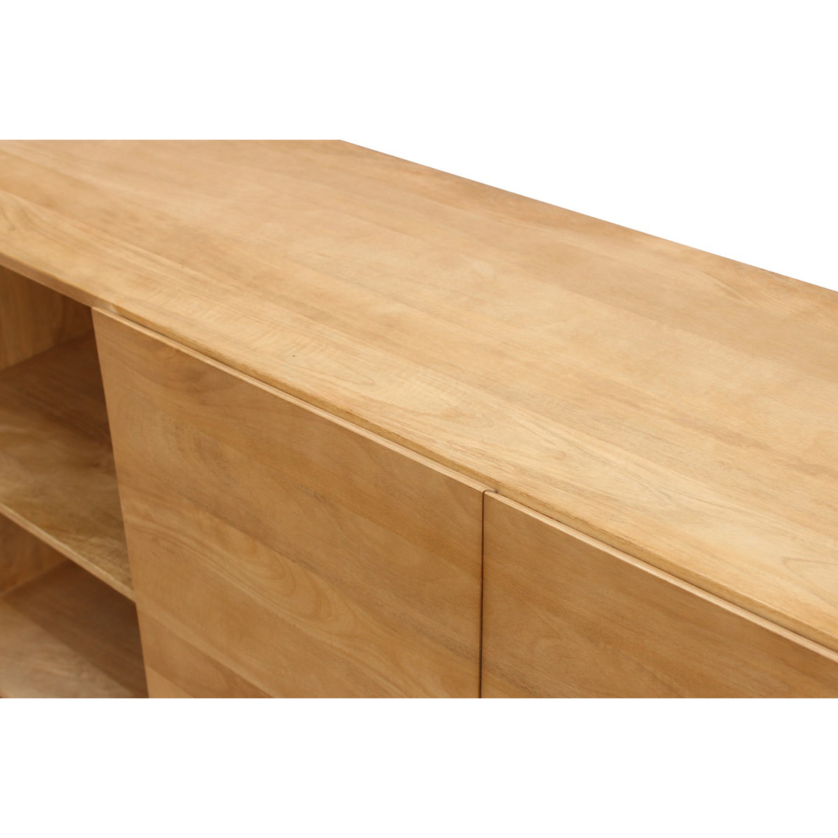 Buffet industriel en bois manguier massif et métal noir 2 portes L145 cm YPSTER