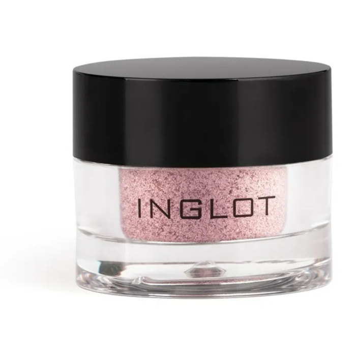 INGLOT AMC Pure Pigment Eye Shadow 150, Pigmento suelto, Vegano, Brullo intenso, Color: Rosa nude con particulas plateada. 1,5gr