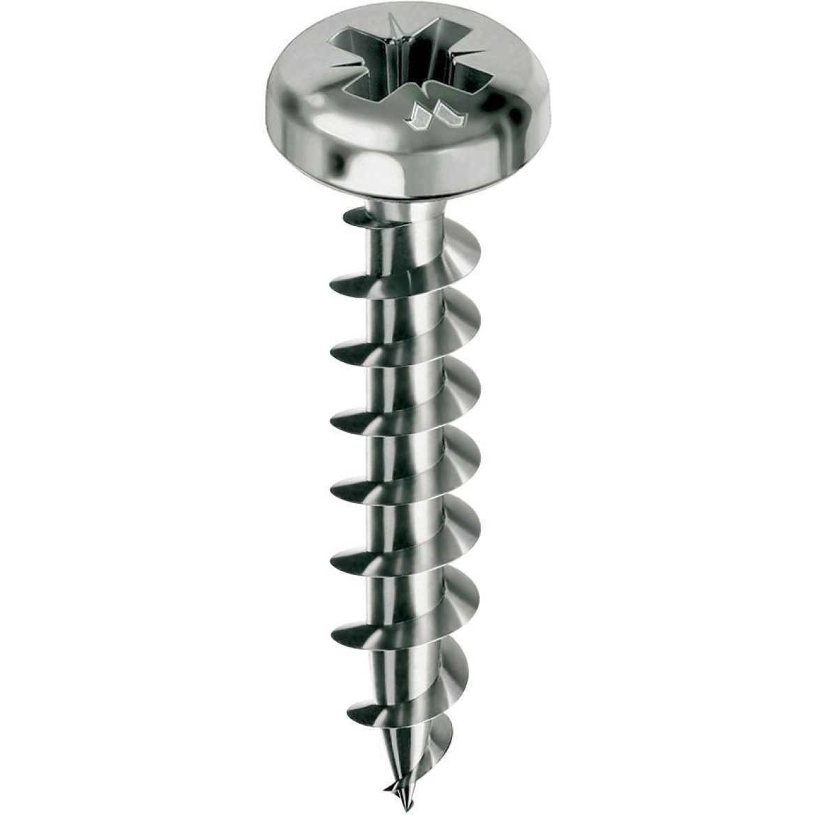 Vis MUSTAD Panelvit Chromitingt - Tête cylindrique - PZ2 - Filetage total - Ø4x16mm - Boite de 500 - PVACZC400160C8C