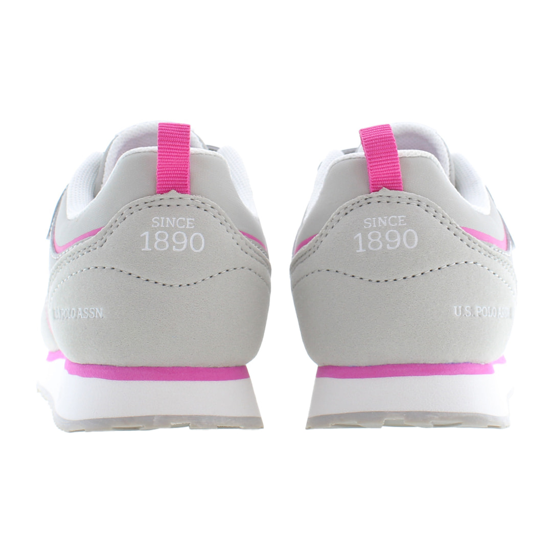 Sneakers U.S. Polo Assn Light Gray-Fuxia