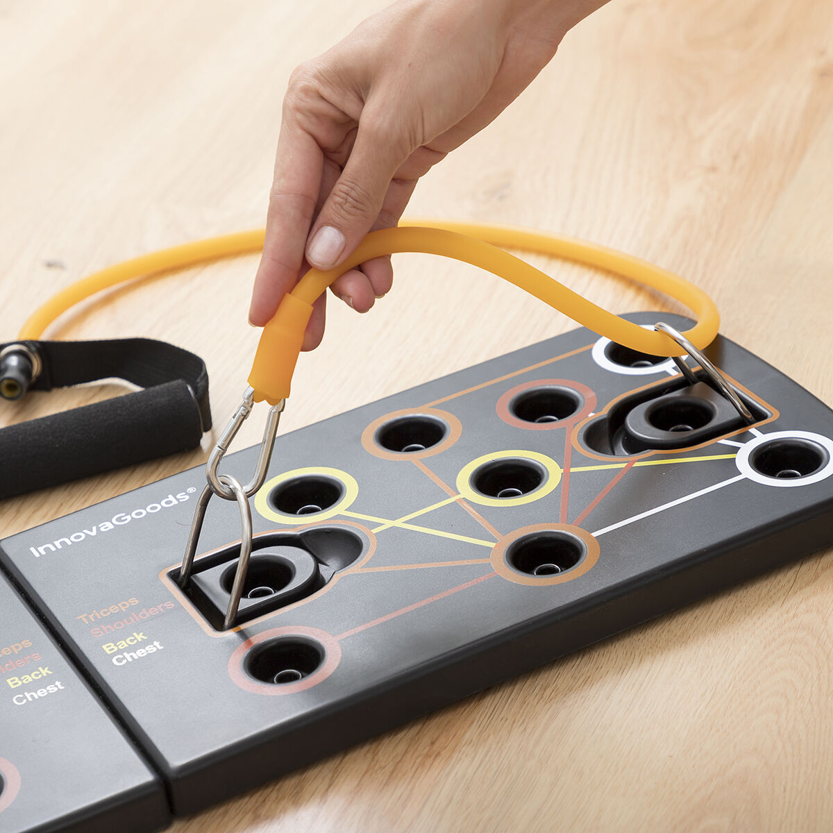 Tavola per Flessioni Push-Up con Bande di Resistenza e Manuale per gli Esercizi Pulsher InnovaGoods