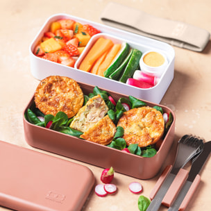 Lunch box 2 compartiments Original 1L Made in France rose Papercut