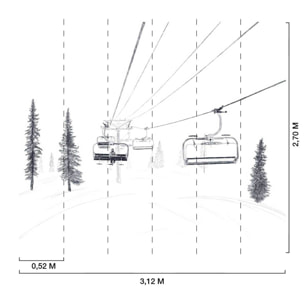 Papier peint télésiege Intissé