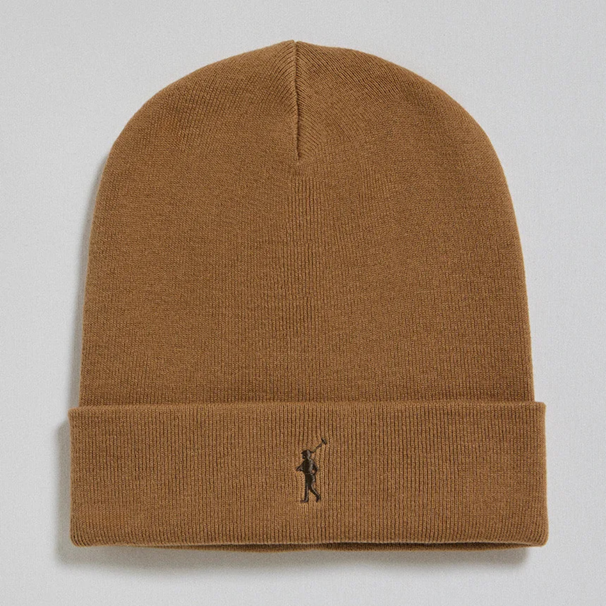 Cappellino in lana Vinny cammello con logo ricamato Rigby Go
