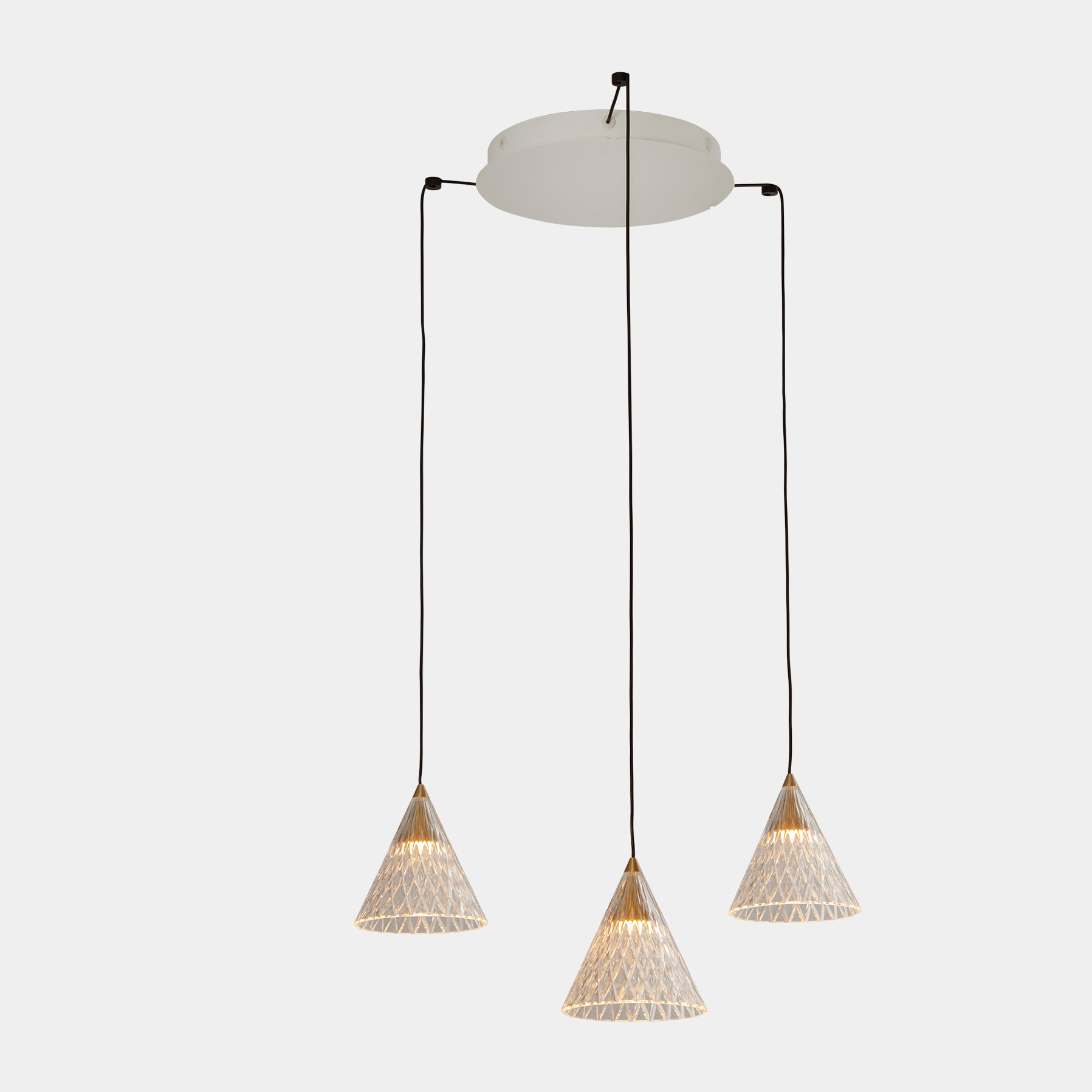 LEDS C4 Colgante Veneto Surfaced 3 Bodies LightForLife LED 23 Blanco cálido - 2700K Light For Life Blanco 1134lm