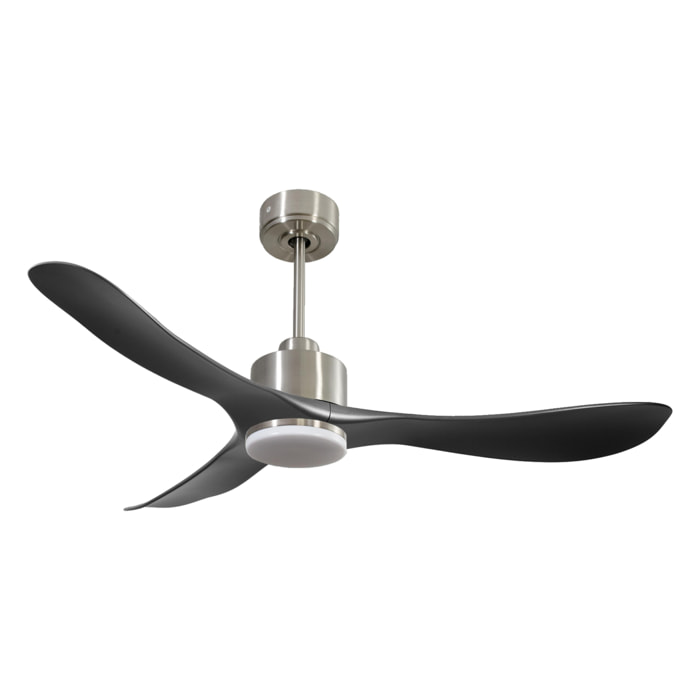 Ventilateur de plafond Réversible  Thermostat Dimmable Wifi Moteur à courant continu Toits en pente Télécommande Lumière à trois tons Hypersilence Mémoire