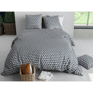 Parure housse de couette coton Géo