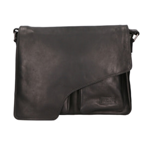 Borsa a mano unisex vera pelle - Modello False - Made in Italy - 37.0 x 27.0 x 12.0 cm