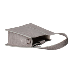 Borsa a mano da donna - Modello False - Vera pelle effetto cocco - 21.0 x 14.0 x 8.0 cm
