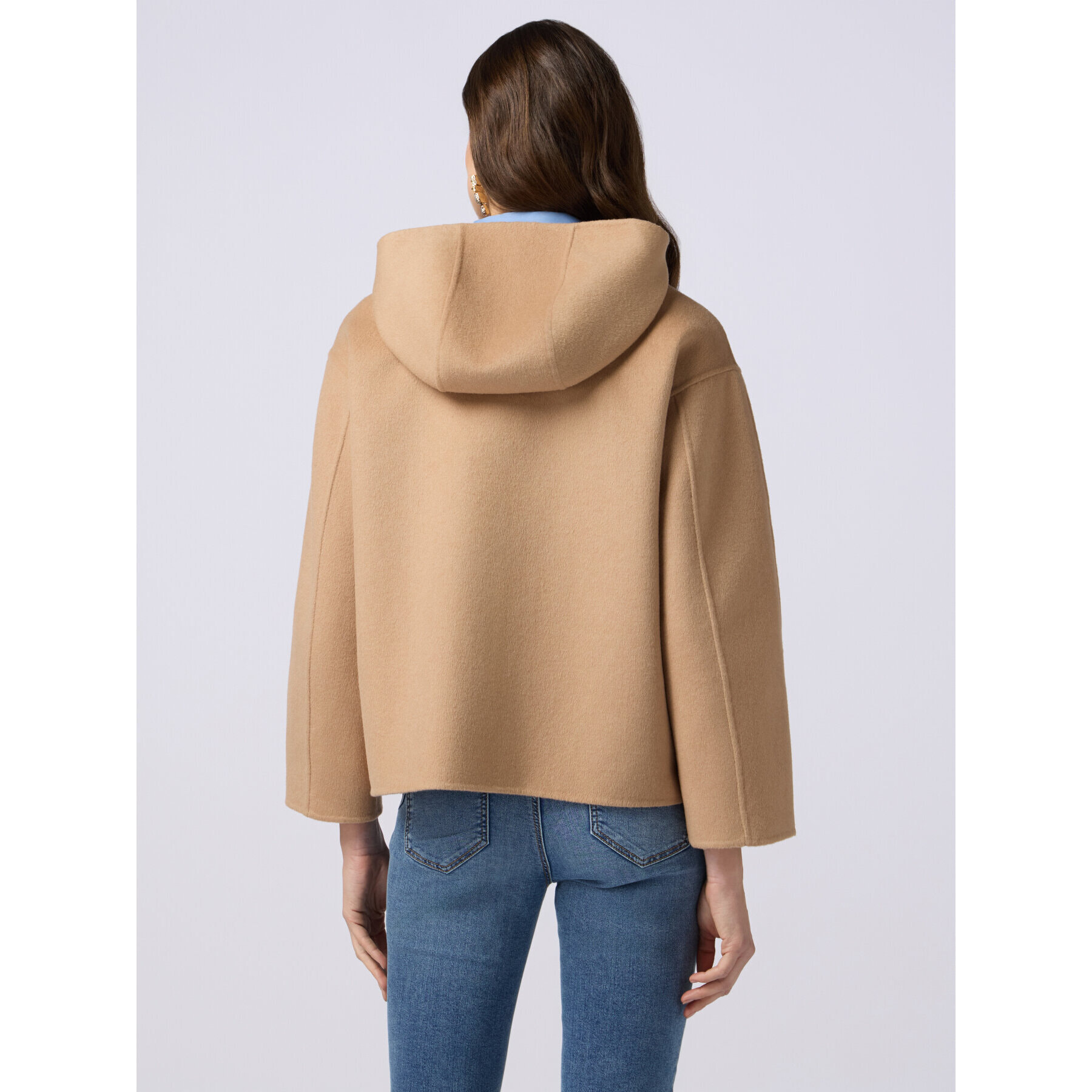 Oltre - Giubbotto in panno con maxi tasche - Beige