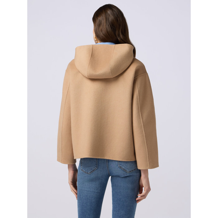 Oltre - Giubbotto in panno con maxi tasche - Beige