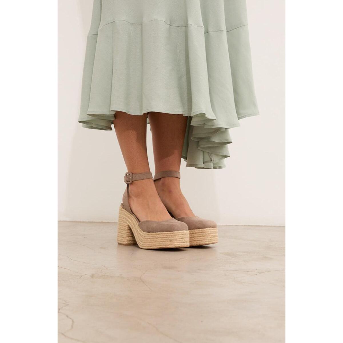 Sandalias de tacón Tina Topo Straw 11.5 cm