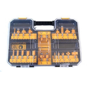 Coffret de 22 fraises de défonceuse - Ø 8 mm - DEWALT - DT90017-QZ