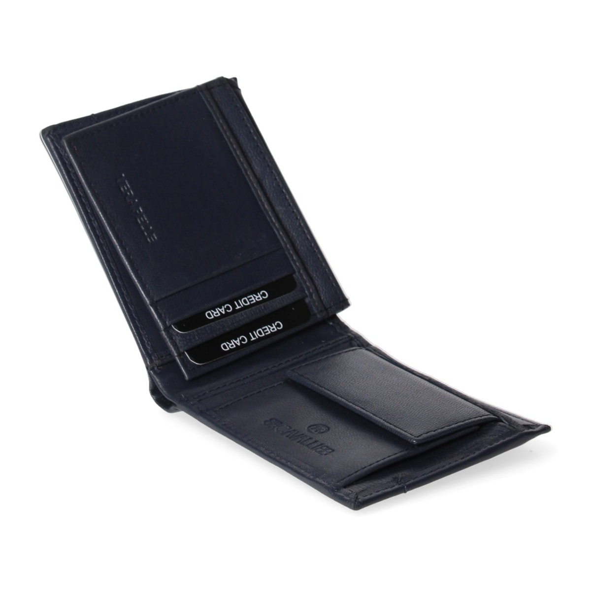 Portafoglio uomo in vera pelle - Modello False - Casual - 10.5 x 9.0 x 2.0 cm