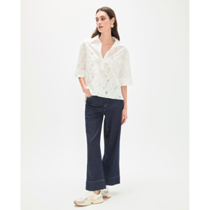 Polo a maniche corte con scollo in cotone