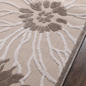 Tapis extérieur tissé kilim rond MEKO