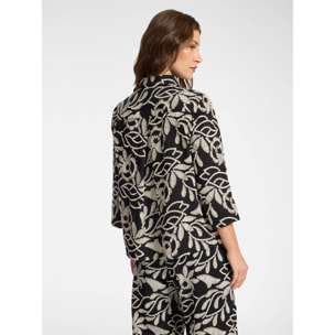 Elena Mirò - Camisa de algodón bordado - Negro